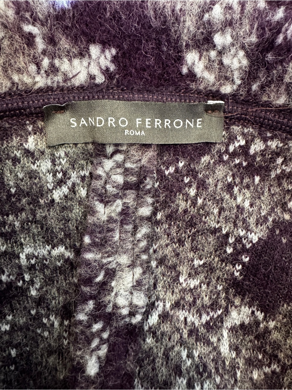 Sandro Ferrone Made in Italy Purple Wool Blend Statement Jacket Size 42 (Medium) - Picture 4 of 6